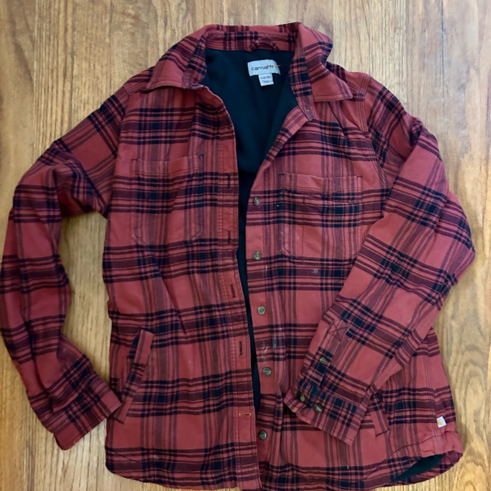 Carhartt Women's Burgundy Plaid Utility Jacket